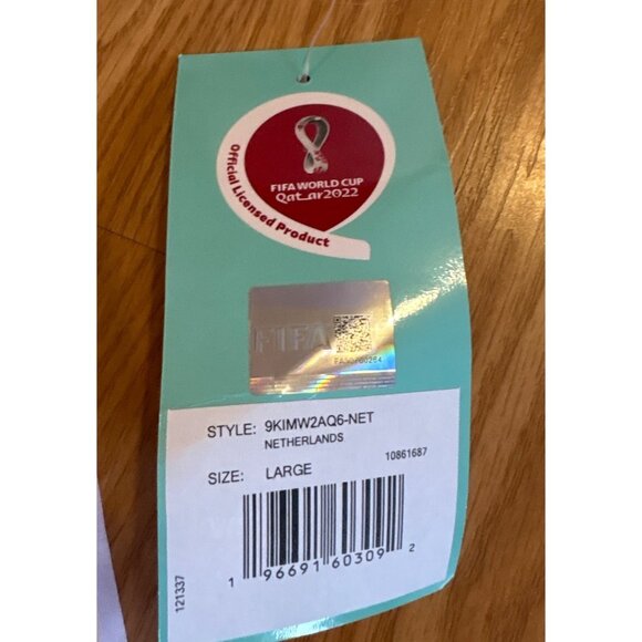 FIFA World Cup Qatar 2022 Netherlands Licensed Gray & White Mens T-Shirt Large - Picture 7 of 8